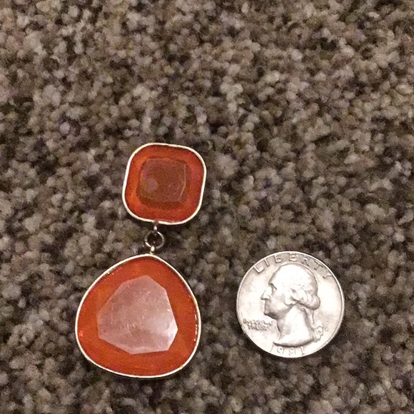Orange Costume Earrings - Picture 5 of 5
